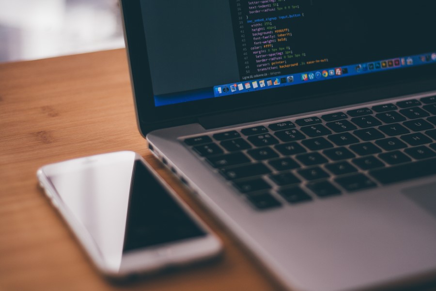 Image of laptop and mobile phone
